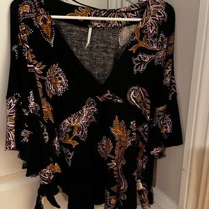Free People Floral Blouse Size S Like New